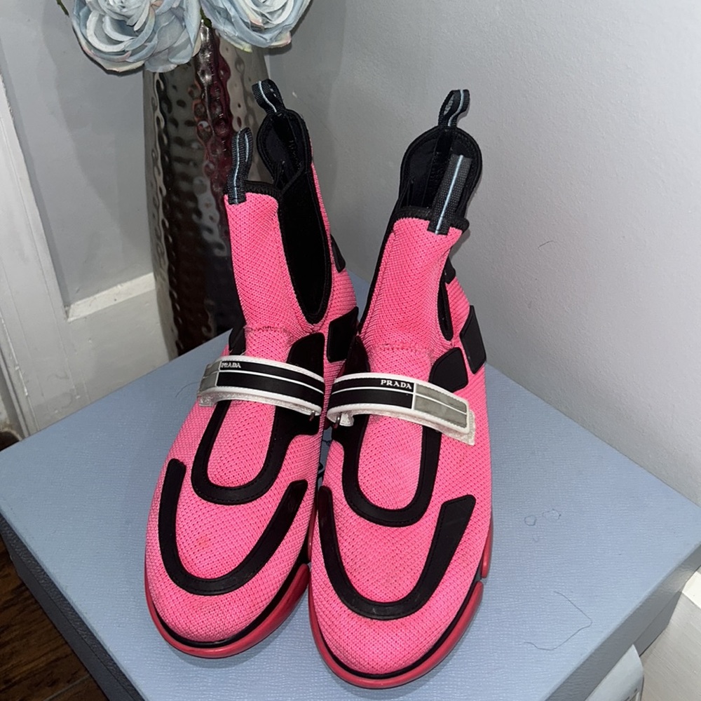 Prada Neon Pink Sneakers